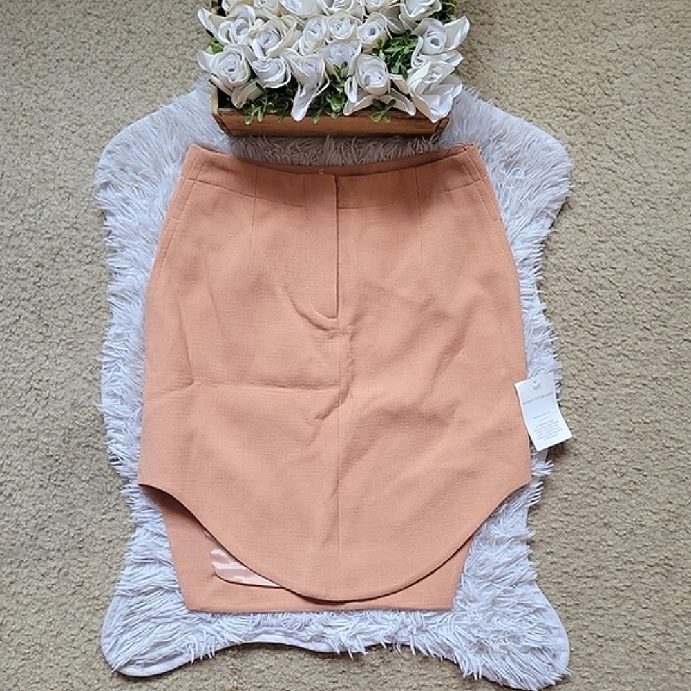 Carven High Low Wool Blend Skirt